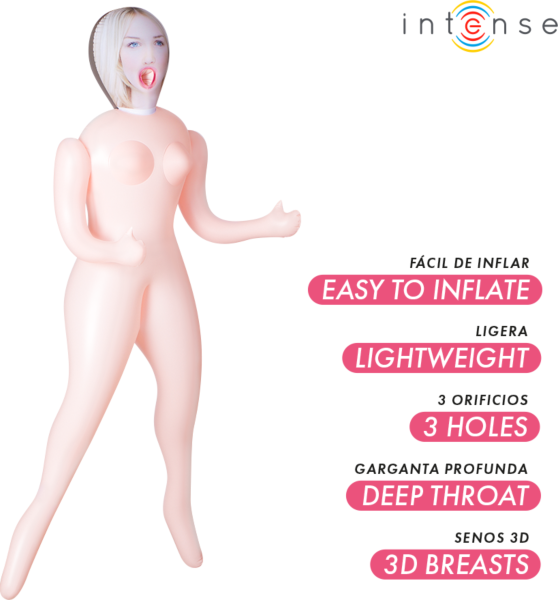 Aufblasbare Sexpuppe Intense Dolls Ingrid mit drei Öffnungen und 3D-Brüsten