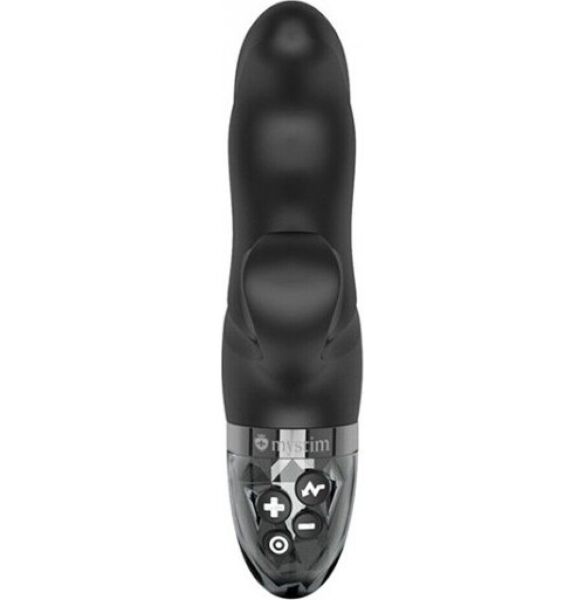Rabbit-Vibrator Mystim Hop Hop Bob Black mit E-Stim-Funktion, in Schwarz