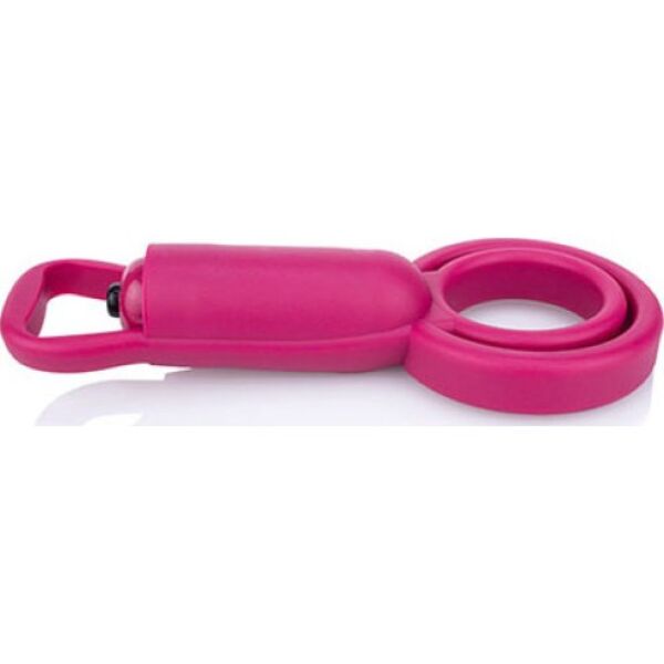Vibrationsring Screaming O OmegO in Bordeauxrot, mit seinen zwei Ringen und dem Bullet-Vibrator
