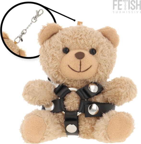 Teddybär Fetish Submissive Bongo mit seinem Harness mit Ring