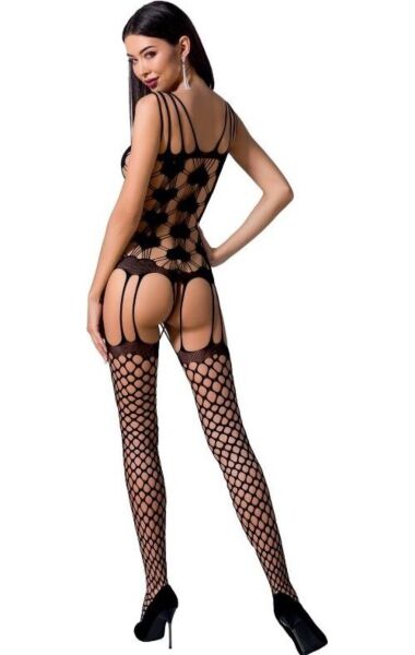 Bodystocking Passion BS067 aus Netz mit Spitze und offenem Schritt