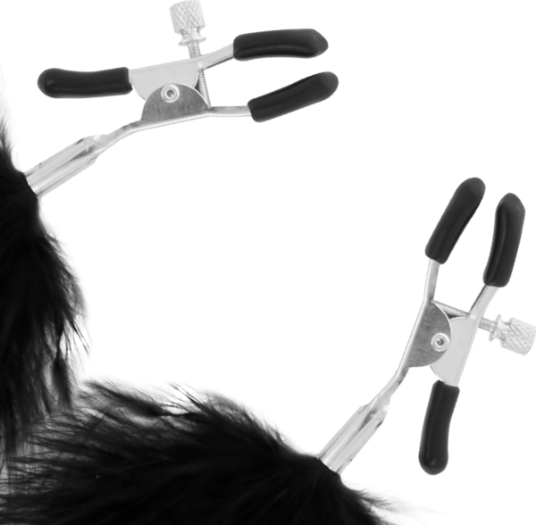 Nippelklemmen Darkness Sensations mit Pompons