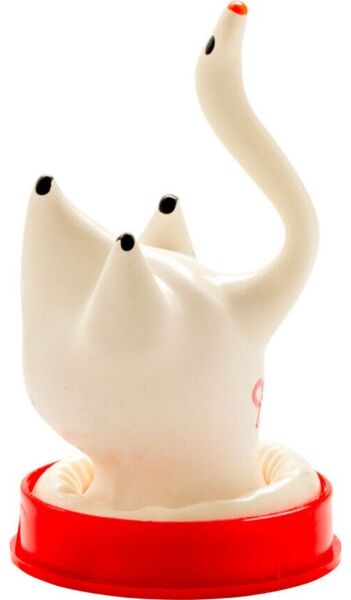 Dekoratives Scherzkondom Condomerie Handpainted Swan, handbemalt mit einem Schwan