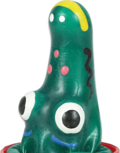 Scherzkondom Condomerie Crocodile Model 1, von Hand mit einem Krokodil bemalt