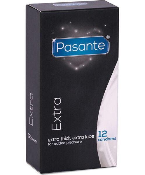 Packung mit 12 Pasante Extra Safe Kondomen