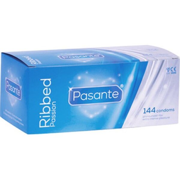 Packung Pasante Ribbed Passion Kondome