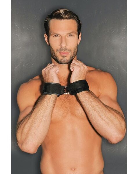 Handschellen Sportsheets Super Cuffs aus schwarzem Neopren mit Klettverschluss