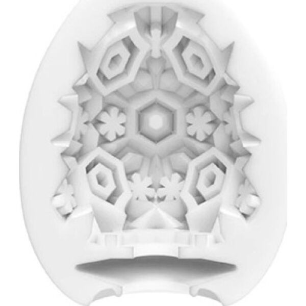 Masturbator Tenga Egg Snow Crystal in Eiform, innen mit Schneeflocken-Struktur