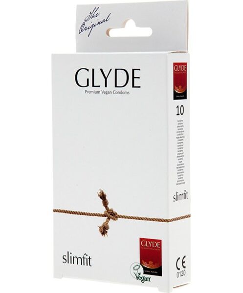 Packung mit 10 Glyde Ultra Slimfit Kondomen