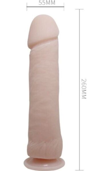 Realistischer Vibrator Baile 26 cm in Hautfarbe, mit Adern und Saugnapf am Fuß