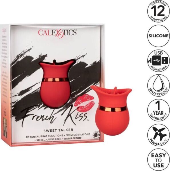 Klitorisvibrator CalExotics French Kiss Sweet Talker in Rot