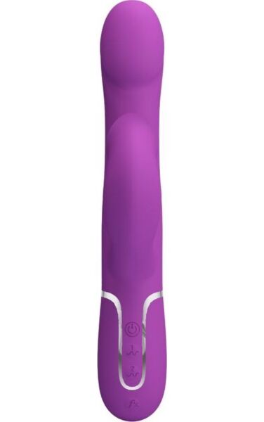 Rabbit-Vibrator Pretty Love BW-500012-3 aus Silikon, mit äußerem Arm und Perlen