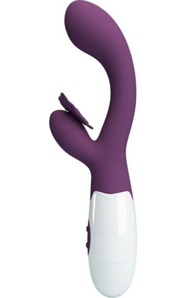 Lila Rabbit-Vibrator Pretty Love Butterfly Kiss mit Schmetterlingsarm für die Klitoris