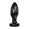 Anal Plug ALL BLACK 21 CM mit sanften Rillen