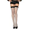 Netzstrümpfe Music Legs mit vertikalen Streifen