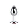 Butt Plug Toosh Metal Small mit rotem Stein Rojo