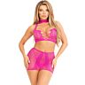Lingerie Set LEG AVENUE Offenes Spitzentop und Rock