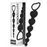 Bolas Anales BLACK&SILVER MILA Herzchain 18 cm