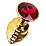 Anal Plug S Pleasures Metal BEE mit diamantförmiger Basis