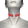 Bondage Zubehör COQUETTE ACCESSORIES - Rotes veganes Lederhalsband
