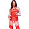 Body Chilirose CR 4879 mit transparenter Mappe und hohem Schnitt