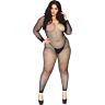 Netz-Bodystocking Leg Avenue mit Strass 1X-2X