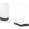 Halsband KINK mit 105 cm Leder und Strass-Details