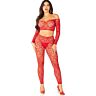 Lingerieset Leg Avenue Crop Top und Strümpfe