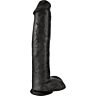 Realistischer Penis King Cock Schwarz 38cm