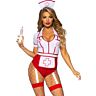 Krankenschwesterkostüm LEG AVENUE COSTUMES Rot-Weiß S