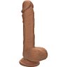 Doppeldichte braune Dildo 17,75cm