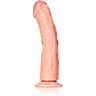 RealRock - Gebogener realistischer Dildo mit Saugnapf - 10''/25,5 cm