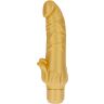 Vibrator GET REAL Gold Dicker Stim mit Klitorisstimulation