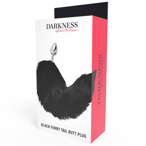 Anal Plug DARKNESS 8 CM mit schwarzem Schwanz