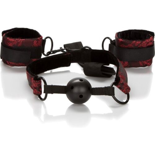 Handschellen CALEXOTICS Scandal mit flexiblem Knebel