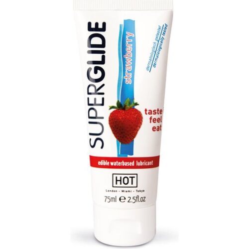 Gleitmittel HOT Erdbeere 75 ml | 100 % essbar