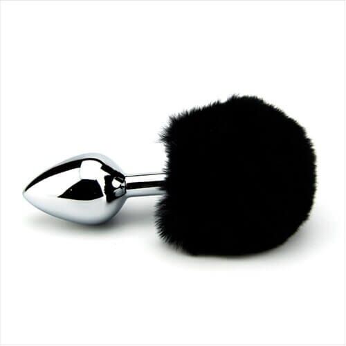 Butt Plug Furry Fantasy mit Schwanz für Rollenspiele Negro
