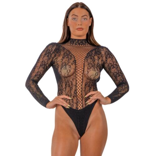 Bodysuit Lace by LJ hochgeschlossen mit Cut-Outs