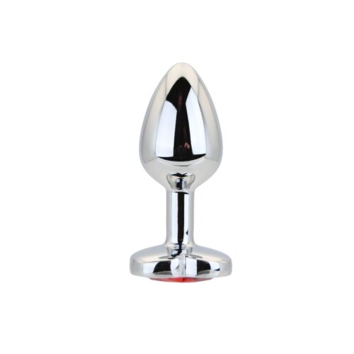 Butt Plug Toosh Herzform mit rotem Stein klein