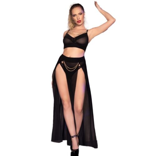 Sexy Lingerie Set CHILIROSE CR 4672 mit goldenen Ketten