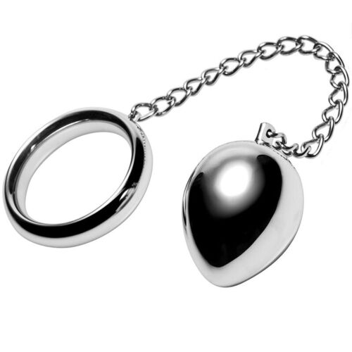 Cock Ring METAL HARD 50MM mit Kette und Metallkugel