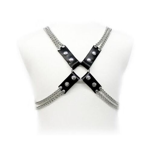 Harness Hombre LEATHER BODY KETTEN HARNESS – Verstellbar aus Leder