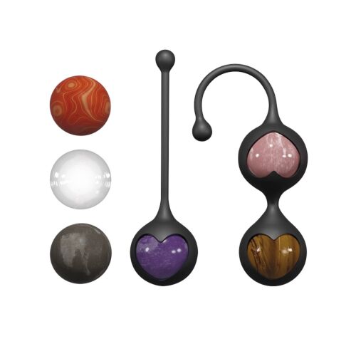Kegel Balls Adrien Lastic Harmony Stones mit 6 verschiedenen Edelsteinen