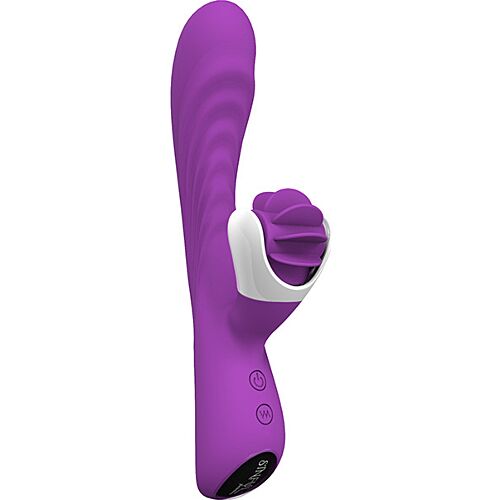 Vibrator S Pleasures Roar Purple mit doppelter Stimulation