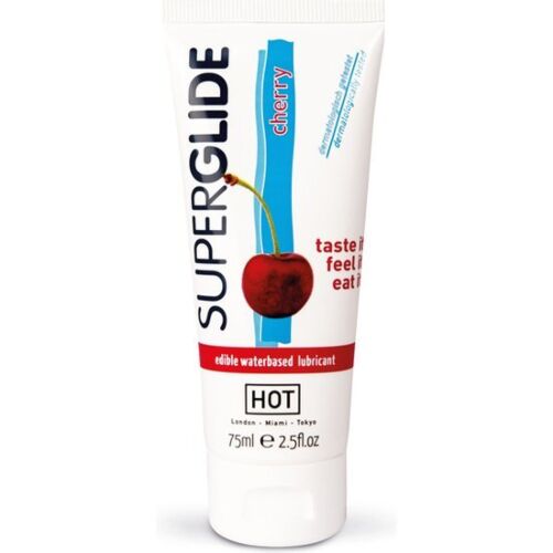 Gleitmittel HOT Superglide Kirsche 75 ml - 100 % essbar