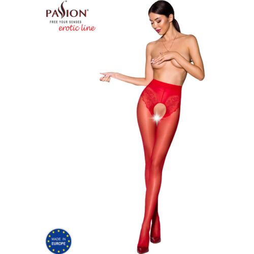 Strumpfhose PASSION WOMAN TIOPEN 006 mit außergewöhnlichem Schnitt