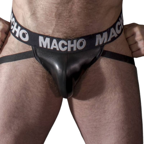 Jockstrap MACHO MX25NC aus Kunstleder für Fetisch-Fans