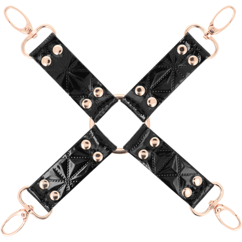 Handschellen de fijación BEGME BLACK EDITION Hog Tie aus veganem Leder