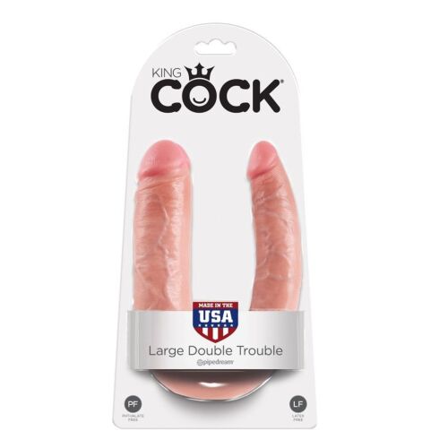 Dildo Doppel Penetration KING COCK 17.8 cm für reales Gefühl