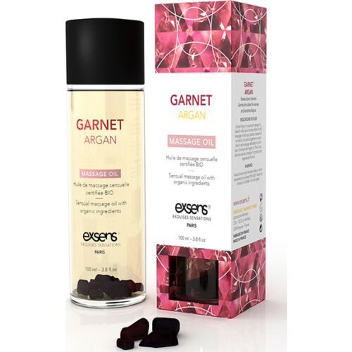 Massageöl Exsens Garnet Argan 100 ml mit Granatsteinen